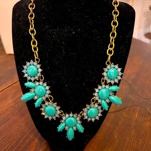 Blue and green cabochons J Crews necklace. Colors are gorgeous.